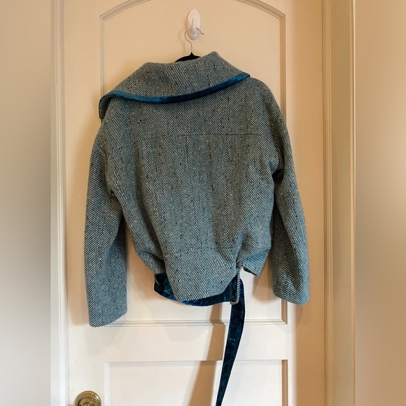 Jing Los Angeles velvet herringbone striped jacket size small - Picture 4 of 6